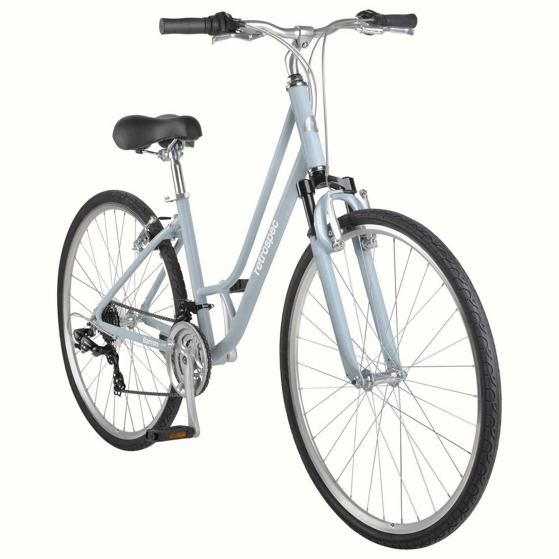 Barron Hybrid Step Through Bike - Crystal Blue