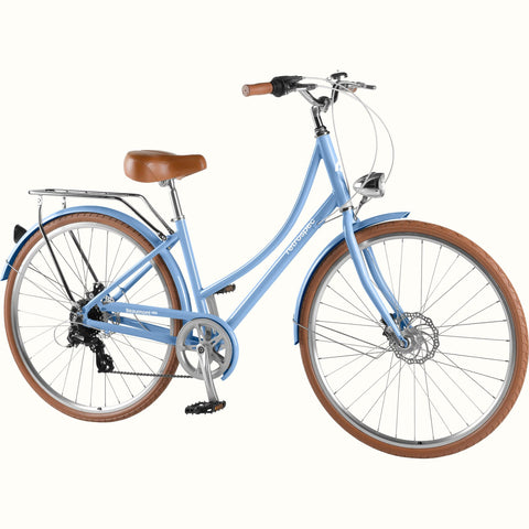 Barron Hybrid Step Through Bike - Crystal Blue