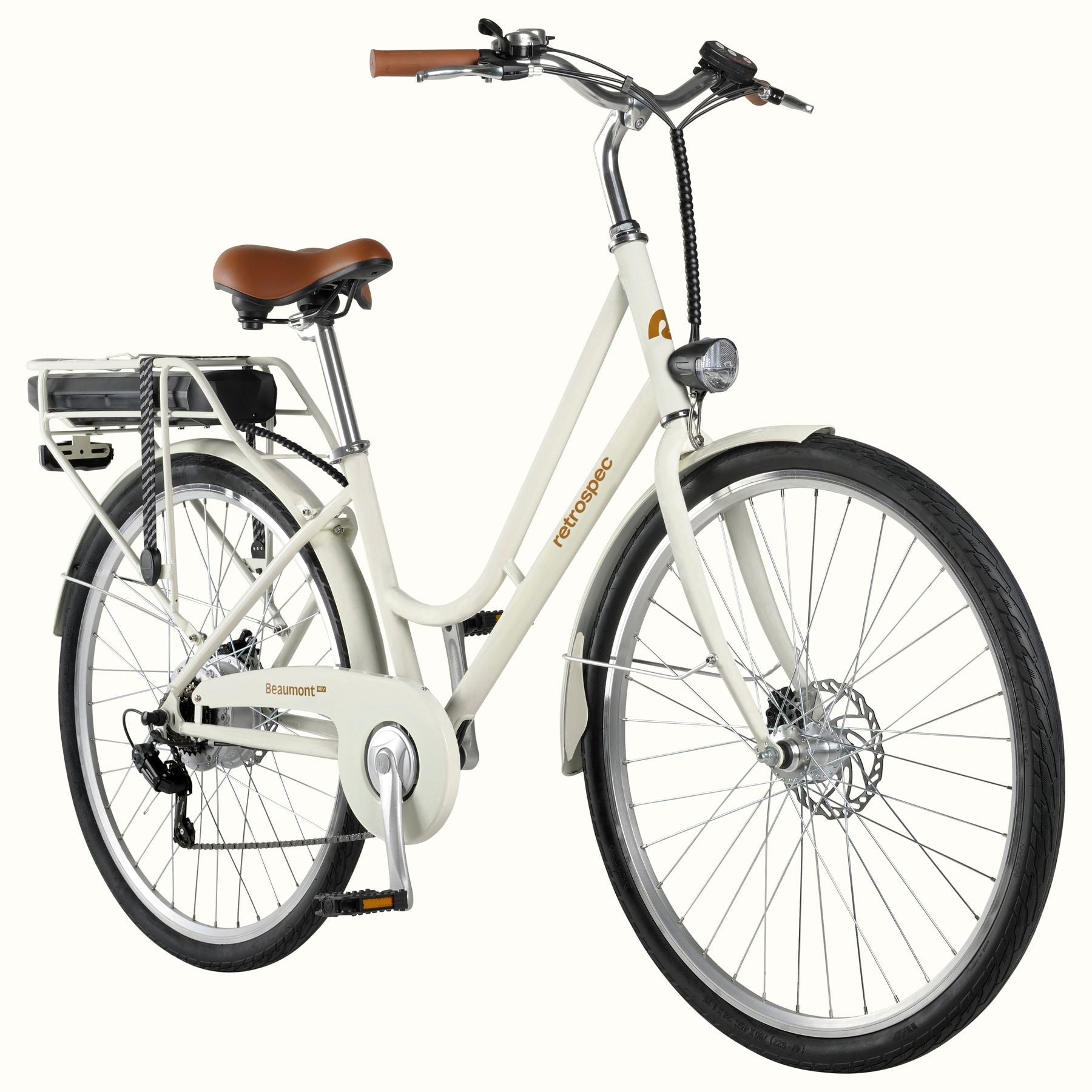 Beaumont Rev City Electric Bike (Step Through) - Eggshell